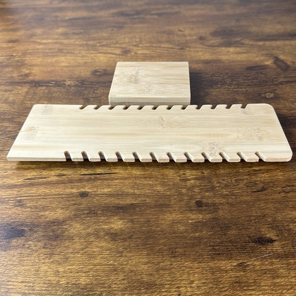 Bamboo Jewelry Organizer with Cream Display - Picture 6 of 6